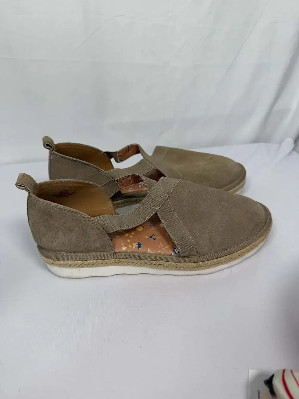 Lucky Brand Jenife Suede Espadrille Platform Slip-On Shoes